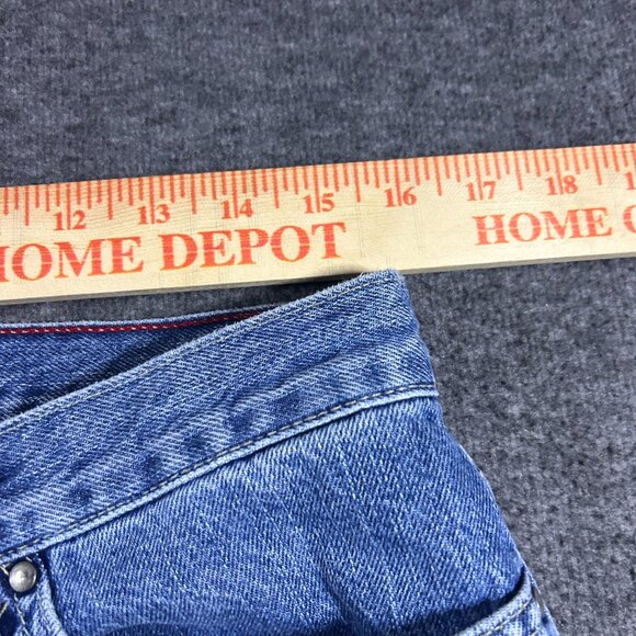 Vintage Tommy Hilfiger Jeans Womens 10 Blue Denim Wide Leg Baggy Y2K - Picture 6 of 14